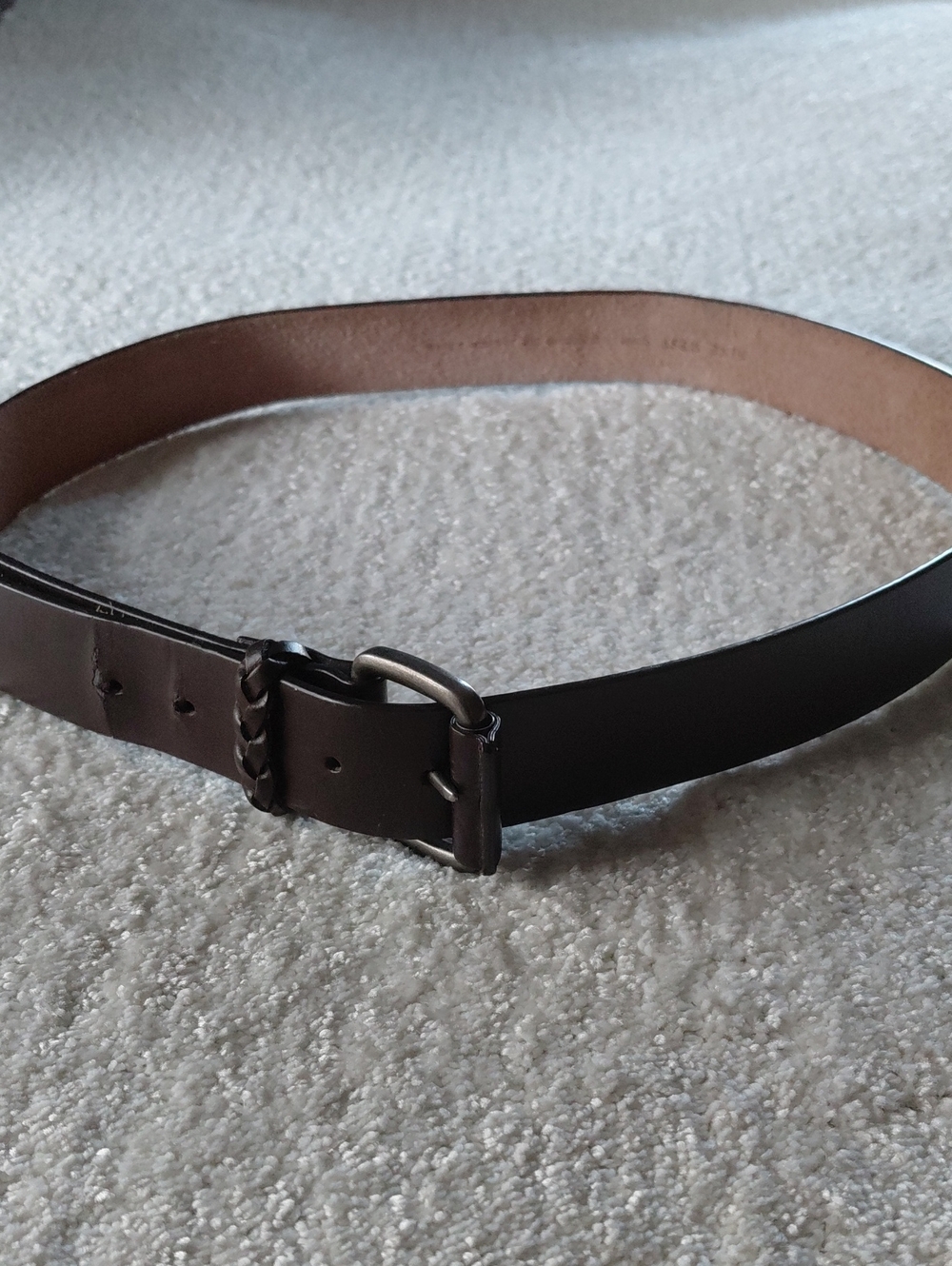 Nine West Classic Women's Dark Brown Leather Belt